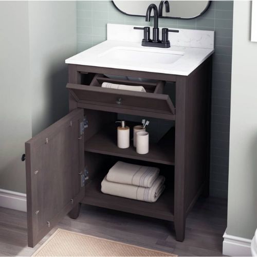 Prior Creek 48" Edgeline Shaker Vanity in White Builder Supply Outlet