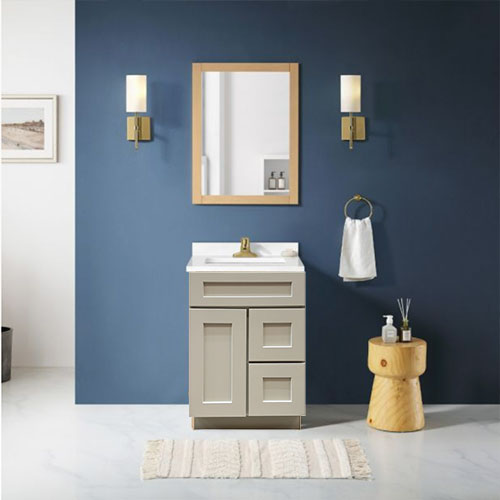 Prior Creek Jackson 24" Shaker Vanity 24" Vanity JP Mathis LLC Drift Grey