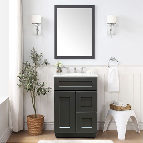 Prior Creek Jackson 24" Shaker Vanity 24" Vanity JP Mathis LLC Iron Grey