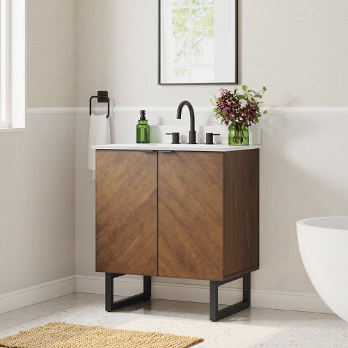 Destin 30″ Vanity in Cherry Finish Allen + Roth