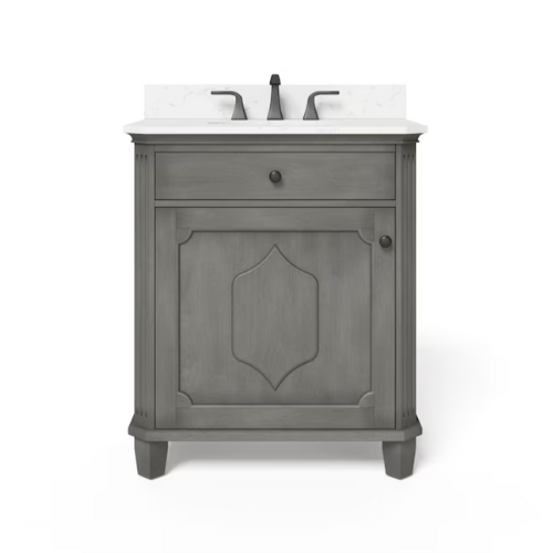 Whitney 30″ Vanity in Antique Grey Allen + Roth