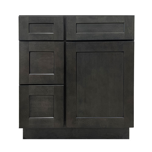 Prior Creek 30" Shaker Left Drawer Vanity in Cinder Prior Creek