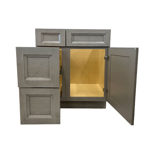 Prior Creek 30" Shaker Left Drawer Vanity in Mist Prior Creek