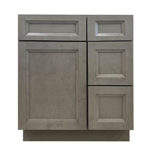 Prior Creek 30" Shaker Right Drawer Vanity in Mist Prior Creek