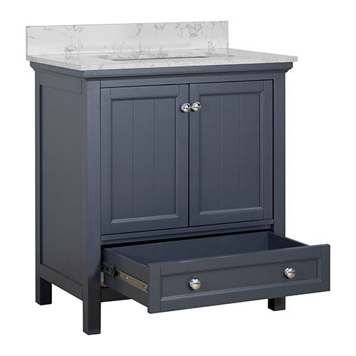 Aurafina Cunningham 30" Vanity in Harbor Blue 30" Vanity Henschel Sales