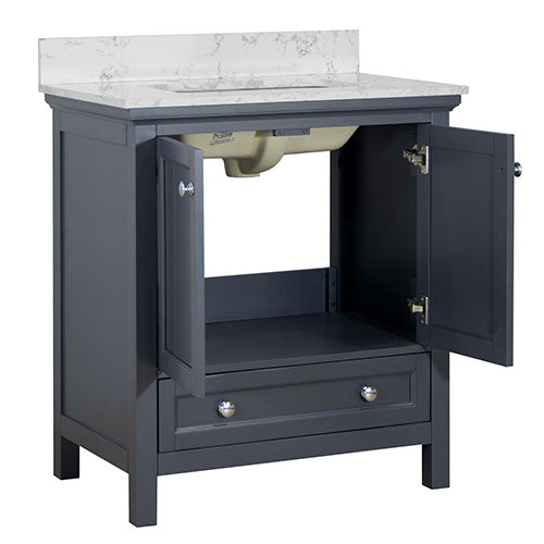 Aurafina Cunningham 30" Vanity in Harbor Blue 30" Vanity Henschel Sales