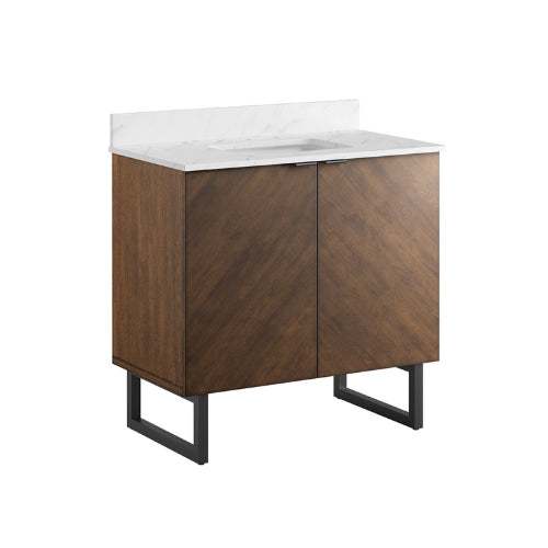 Destin 36″ Vanity in Cherry Finish Allen + Roth