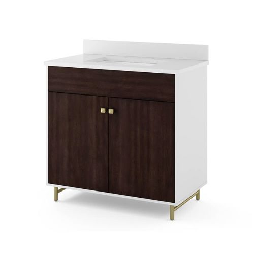 Larue 36" Vanity Brown And White 36" Vanity Seaboard International Forest Products, LLC