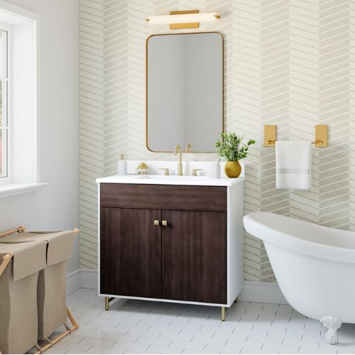 Larue 36" Vanity Brown And White 36" Vanity Seaboard International Forest Products, LLC