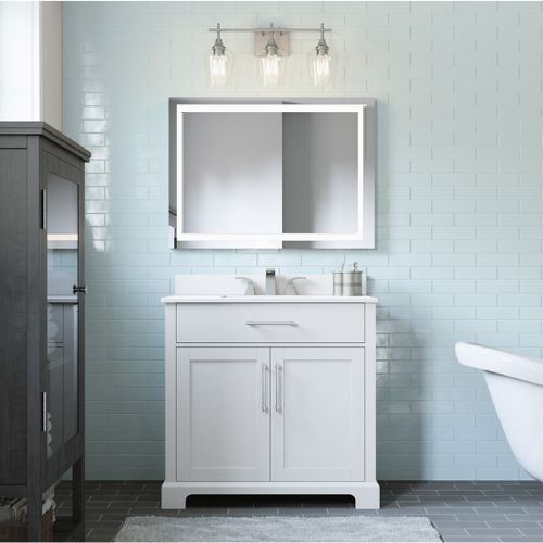 Langtree 36″ Vanity in White Allen + Roth