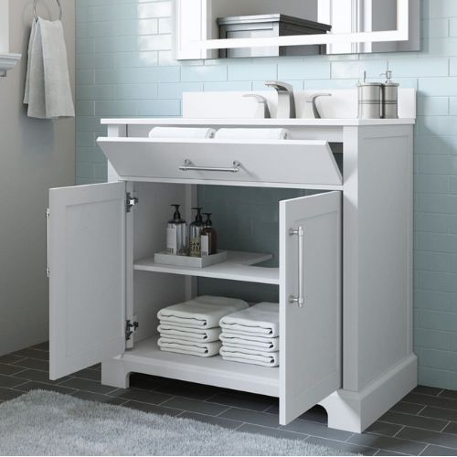 Langtree 36″ Vanity in White Allen + Roth