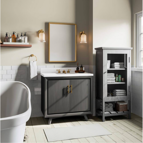 Preston 36″ Vanity in Antique Grey Thomasville