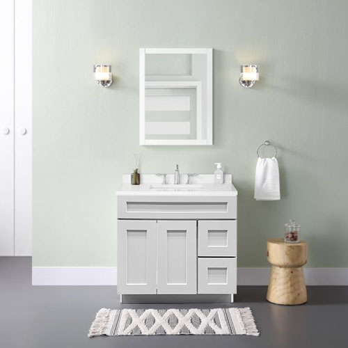 Prior Creek Jackson 36" Shaker Vanity 36" Vanity JP Mathis LLC White