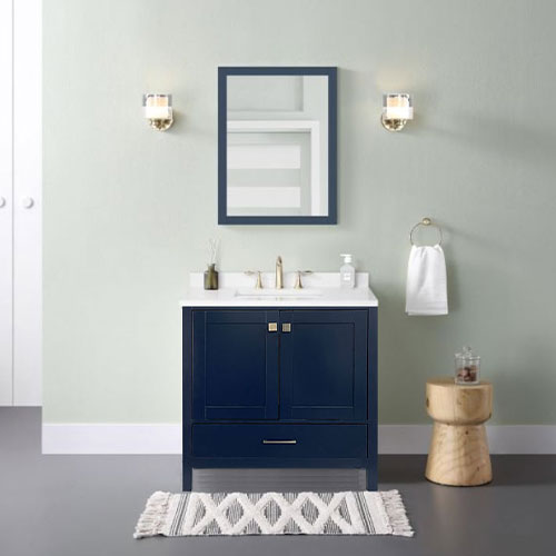 Prior Creek Abbey 36″ Vanity 36" Vanity Abastecedora Hadrok, S.A DE C.V. Navy Blue