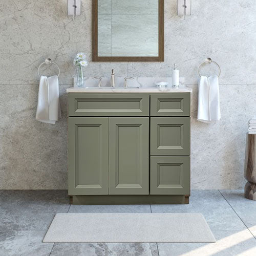 Prior Creek 42" Oxford Shaker Vanity in Sage Prior Creek