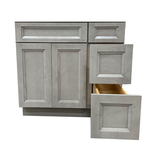 Prior Creek 36" Shaker Left Drawer Vanity in Mist Prior Creek