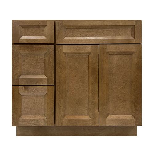 Prior Creek 36" Shaker Left Drawer Vanity in Toffee Prior Creek