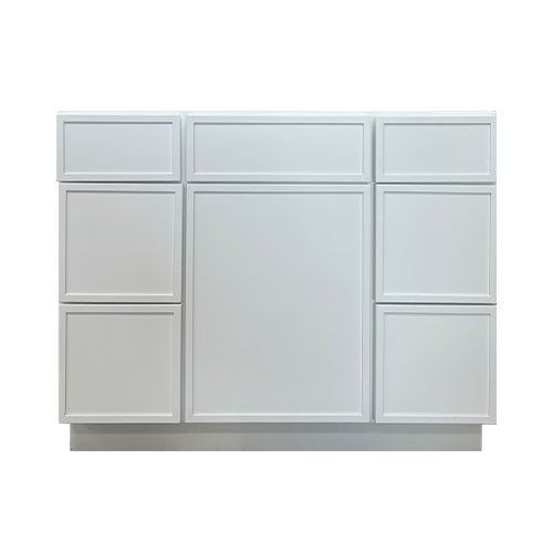 Prior Creek 42" Edgeline Shaker Vanity in White Prior Creek