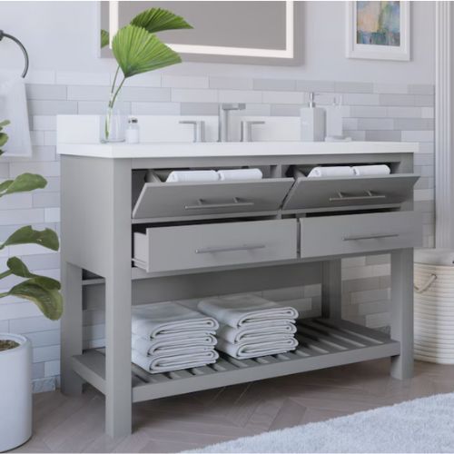 Merle 48" Vanity Light Grey 48" Vanity Seaboard International Forest Products, LLC