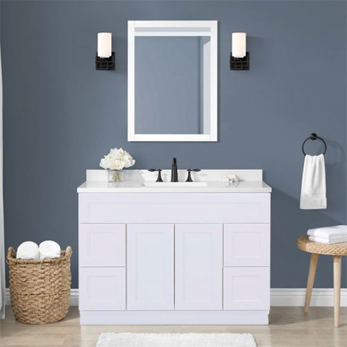 Aurafina Blair 48″ Shaker Vanity 48" Vanity Henschel Sales White