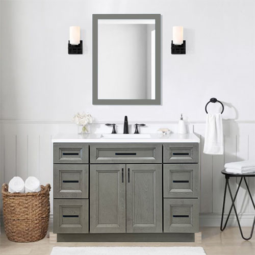 Prior Creek 48" Shaker Vanity in Mist Prior Creek