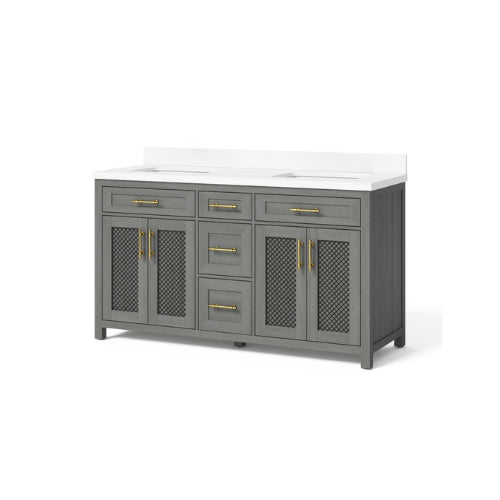 Erinton 60″ Vanity in Antique Grey 60" Vanity Seaboard International Forest Products, LLC