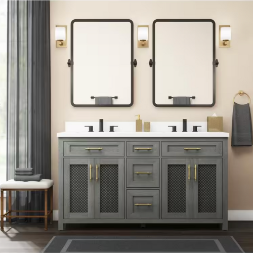 Erinton 60″ Vanity in Antique Grey 60" Vanity Seaboard International Forest Products, LLC