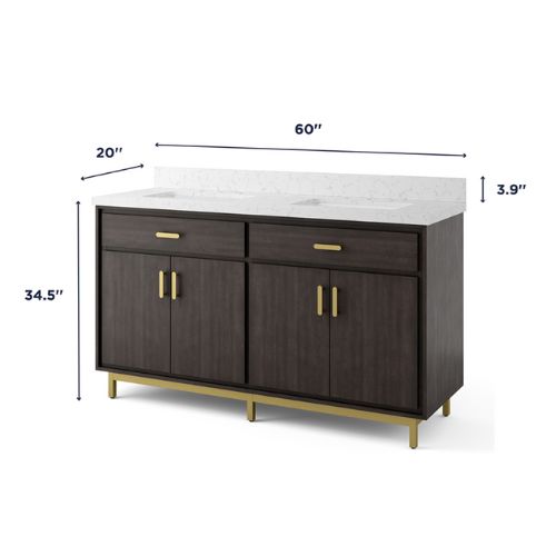 Fletcher 60" Vanity in Charcoal Scott Living