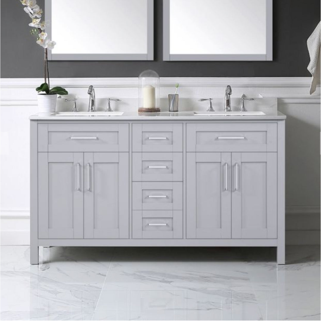 Tahoe 60" Vanity in Dove Grey 60" Vanity Seaboard International Forest Products, LLC