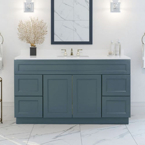 Aurafina Blair 60″ Shaker Vanity 60" Vanity Henschel Sales Pacific Blue