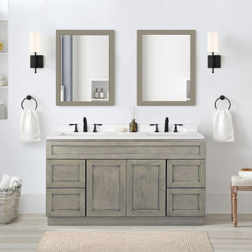 Aurafina Blair 60″ Shaker Vanity 60" Vanity Henschel Sales Old Harbor Grey