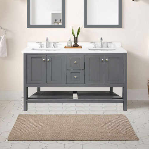 Prior Creek Castle 60" Vanity 60" Vanity Abastecedora Hadrok, S.A DE C.V. Grey