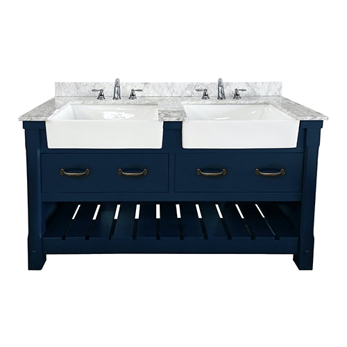 Bestview Farmington 61″ Vanity in Navy Blue Builder Supply Outlet