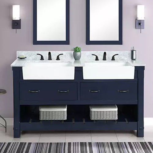 Bestview Farmington 61″ Vanity in Navy Blue Builder Supply Outlet
