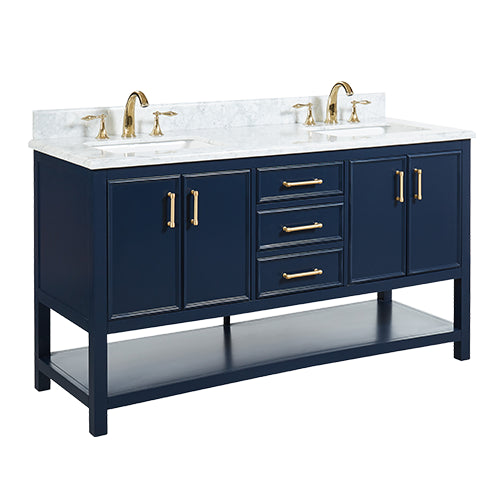 Bestview Manhattan 61″ Vanity in Navy Blue Builder Supply Outlet