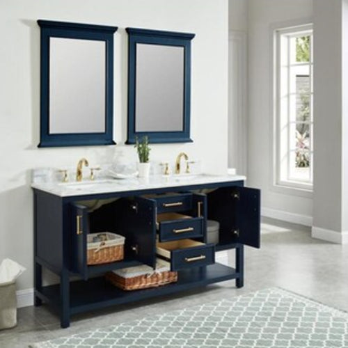 Bestview Manhattan 61″ Vanity in Navy Blue Builder Supply Outlet