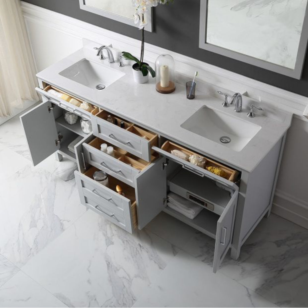 Tahoe 72″ Vanity in Dove Grey 72" Vanity Seaboard International Forest Products, LLC