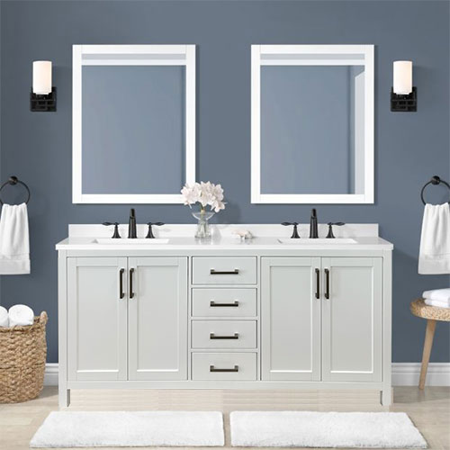 Prior Creek Astoria 72" Vanity 72" Vanity JP Mathis LLC White