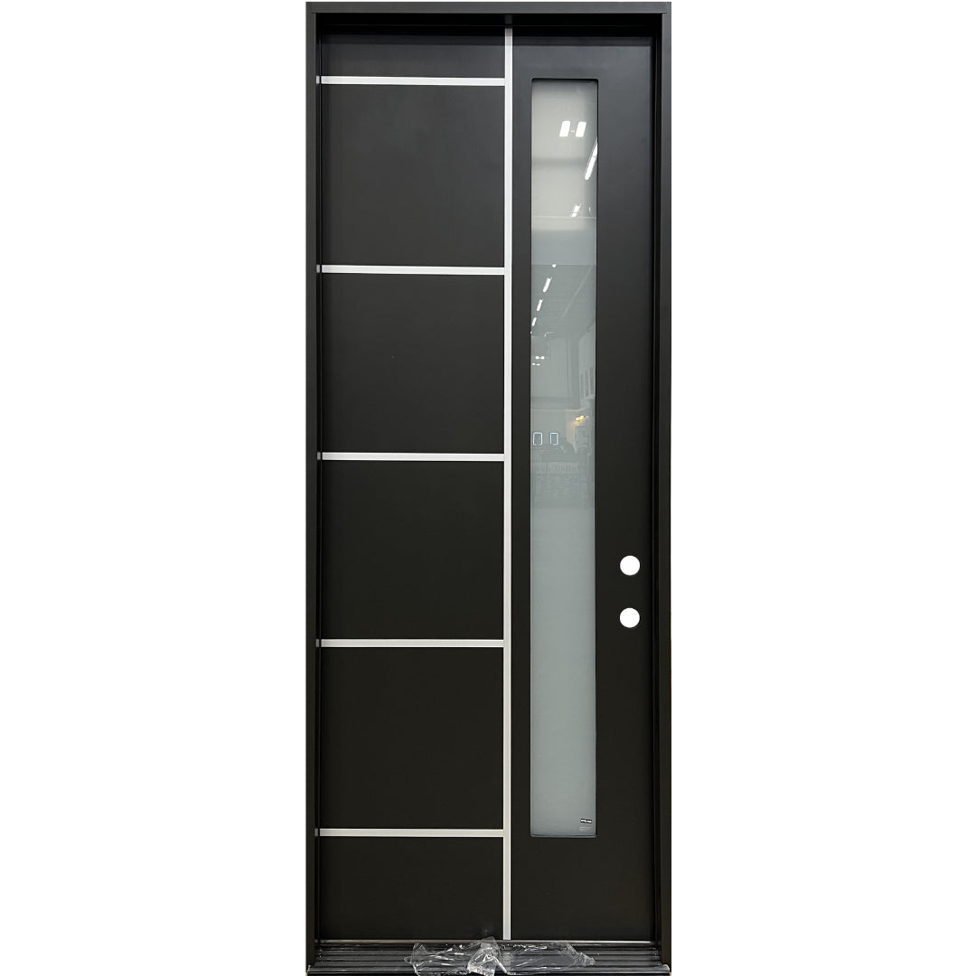 8' - Narrow 1 Lite With Grooves Fiberglass Door Collection Exterior Doors JIANGXI FANGDA TECH CO.,LTD