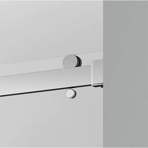 Prior Creek 60″ x 76″ Brushed Nickel Clear Glass Shower Door Shower Door Ningbo Waltmal Sanitary Wares Co., LTD