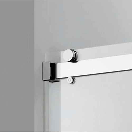 Prior Creek 60″ x 76″ Brushed Nickel Clear Glass Shower Door Shower Door Ningbo Waltmal Sanitary Wares Co., LTD