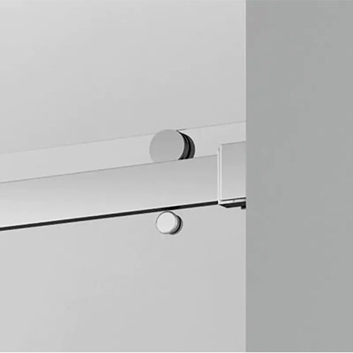 Prior Creek 60″ x 76″ Brushed Nickel Clear Glass Shower Door Shower Door Ningbo Waltmal Sanitary Wares Co., LTD