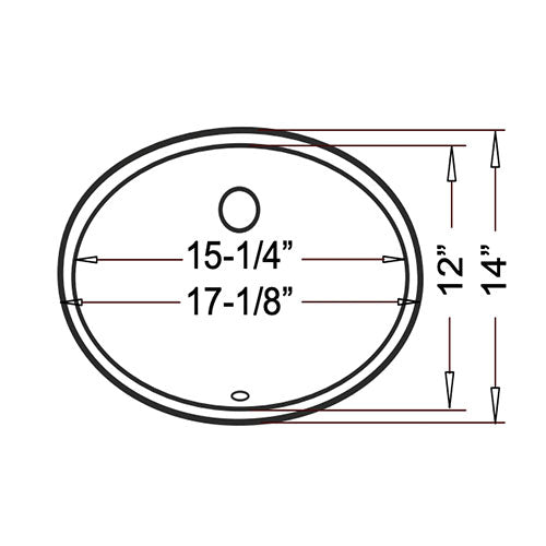 White Large Undermount Bowl Continental