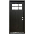Craftsman 6 Lite Fiberglass Door Collection Exterior Doors JIANGXI FANGDA TECH CO.,LTD 36 x 80 Black Single Pre-Hung / Left Hand Inswing