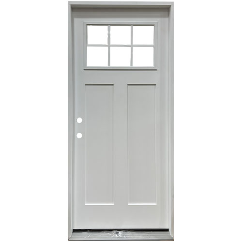 Craftsman 6 Lite Fiberglass Door Collection Exterior Doors JIANGXI FANGDA TECH CO.,LTD 36 x 80 Unfinished Single Pre-Hung / Right Hand Inswing