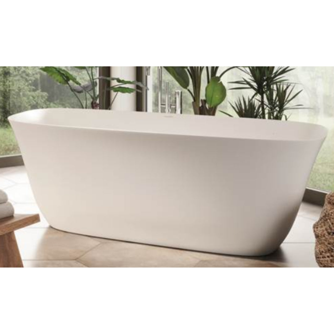 Acquabella Cristallo 67″ x 29″ Freestanding Tub in Glossy White Solid Surface Tub HG Liquidations, Inc.
