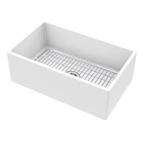 30" Fireclay Farm Single Bowl Sink Kitchen Sink Bailey's Discount Center
