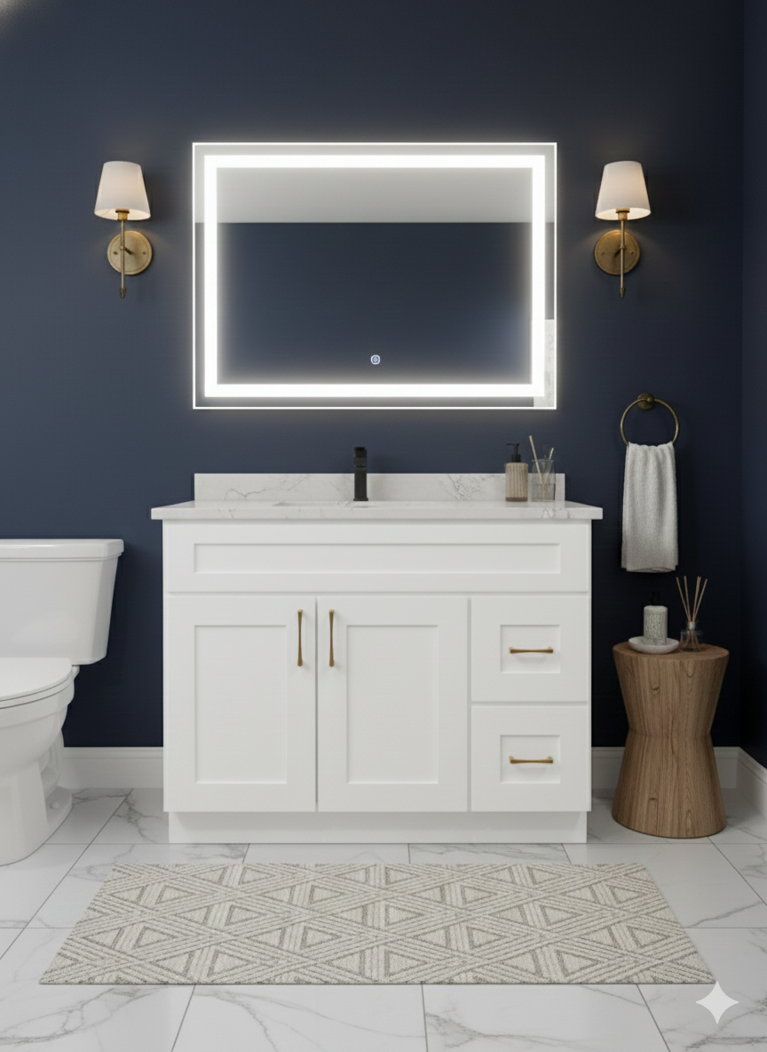 Prior Creek Jackson 42" Shaker Vanity 42" Vanity JP Mathis LLC White