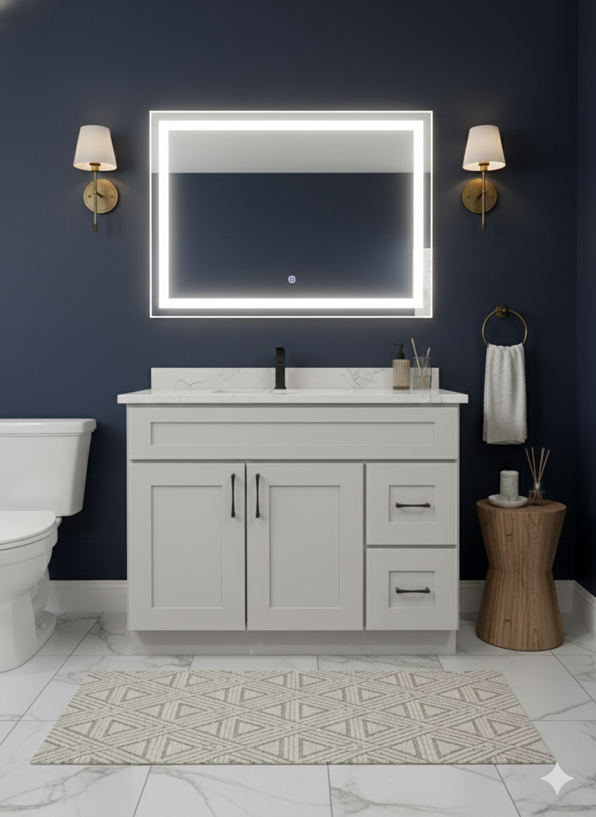 Prior Creek Jackson 42" Shaker Vanity 42" Vanity JP Mathis LLC Drift Grey