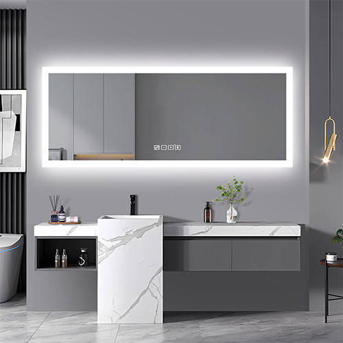 Prior Creek Hillside 60" x 24" LED Lighted Mirror Prior Creek Lighted Mirror Dongguan Jitai Electronic Technology Co.,